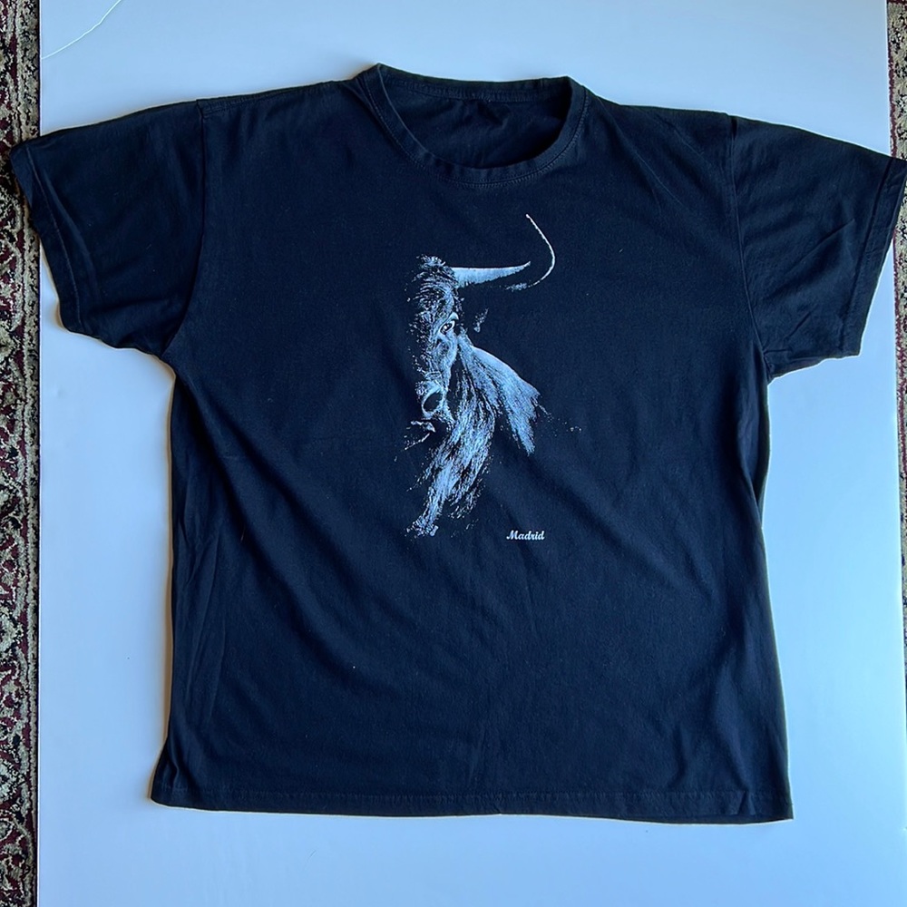 Black T-shirt from Madrid, Spain